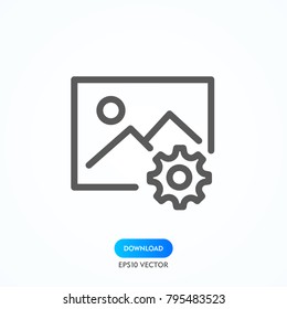 Picture vector icon, image symbol. Modern, simple flat vector illustration for web site or mobile app