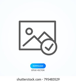 Picture vector icon, image symbol. Modern, simple flat vector illustration for web site or mobile app