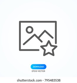 Picture vector icon, image symbol. Modern, simple flat vector illustration for web site or mobile app