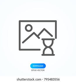 Picture vector icon, image symbol. Modern, simple flat vector illustration for web site or mobile app