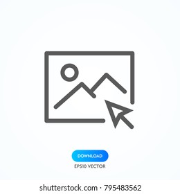 Picture vector icon, image symbol. Modern, simple flat vector illustration for web site or mobile app
