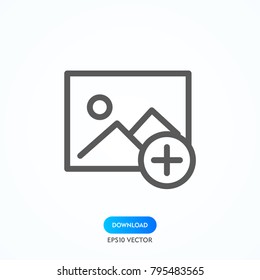 Picture vector icon, image symbol. Modern, simple flat vector illustration for web site or mobile app
