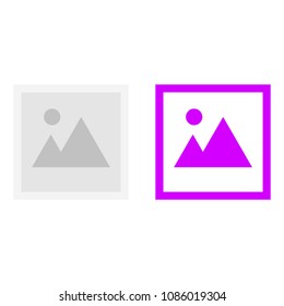 Picture vector icon, isolated on white background