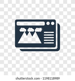 Picture vector icon isolated on transparent background, Picture transparency logo concept