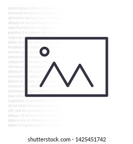Picture Vector icon . Lorem Ipsum Illustration design