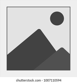 Picture vector icon on grey background