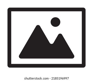 Picture vector icon on white background.