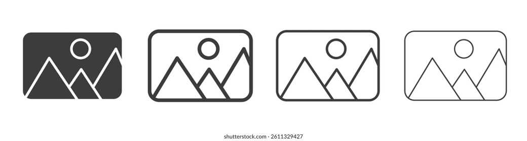 Picture vector icons graphic pack