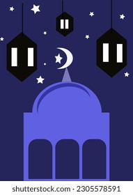 a picture is vector illustration eid adha kareem ramadhan