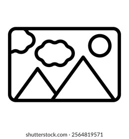 Picture Vector Line Icon Design