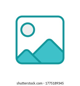picture vector line icon for web