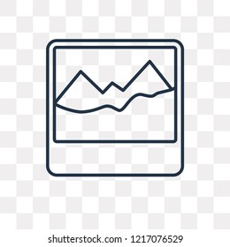 Picture vector outline icon isolated on transparent background, high quality linear Picture transparency concept can be used web and mobile
