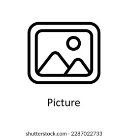 Picture Vector   outline Icons. Simple stock illustration stock