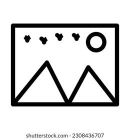 Picture Vector Thick Line Icon For Personal And Commercial Use.
