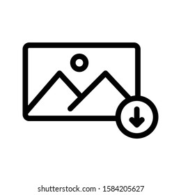 picture vector thin line icon 