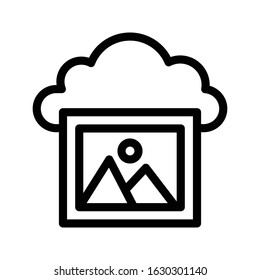 picture vector thin line icon 