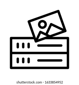 picture vector thin line icon 