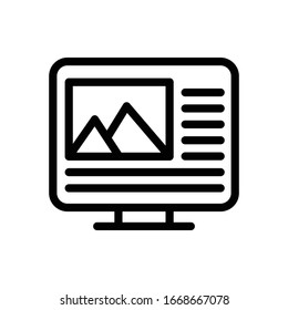 picture vector thin line icon 
