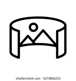 picture vector thin line icon 