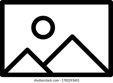 icono de línea delgada del vector de imagen 