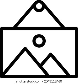 icono de línea delgada del vector de imagen