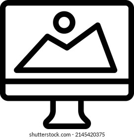 picture vector thin line icon