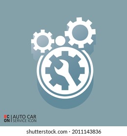 Imagen del vehículo. Imagen vectorial del icono del servicio de coche. Concepción de automóviles.