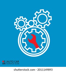 Picture of vehicle. Vector image of car service icon. Conception of automobiles.