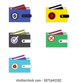 picture wallets on white background vector