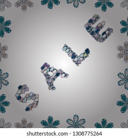 Picture in white, gray and blue colors. Vector illustration. Lettering. Seamless pattern. End of season special offer banner. Sale banner template design, Mega sale special offer.