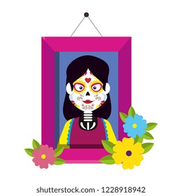 picture of woman with catrina costume