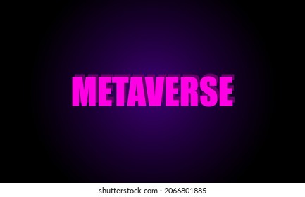 picture of word metaverse with gradient purple background