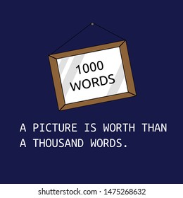 A PICTURE IS WORTH THAN A THOUSAND WORDS LOGO VECTOR DESIGN ILLUSTRATOR TEMPLATE 