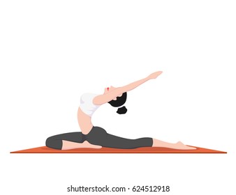 picture of young fit woman doing yoga practice, fitness and sport concept