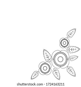 Pictured background with flowers, black flowers. Background for text.
