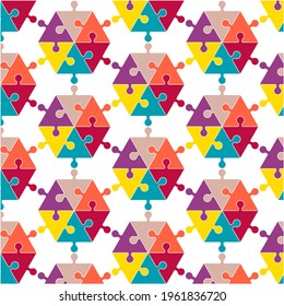 Pictured background with puzzles, abstract background. Project for business