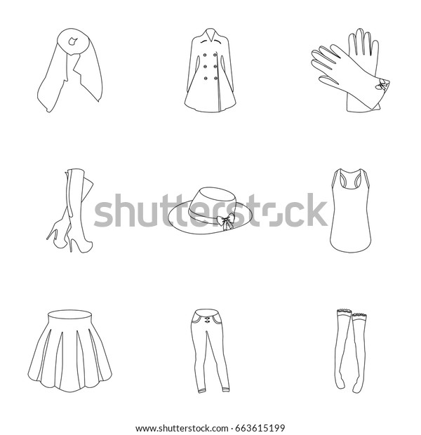 Pictures About Types Womens Clothing Outerwear Stock Vector Royalty Free 663615199