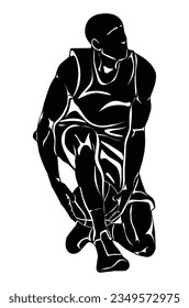 pictures of basketball player movements, suitable for posters, logos, symbols, education and more