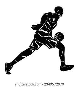 pictures of basketball player movements, suitable for posters, logos, symbols, education and more