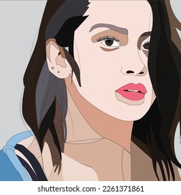 pictures of beautiful women, with simple colors