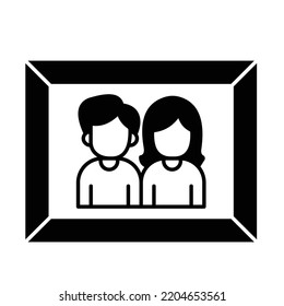 Pictures Black Glyph Vector Icon which can easily modifiy or edit

