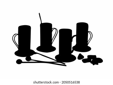 pictures of daily necessities, black and white pictures