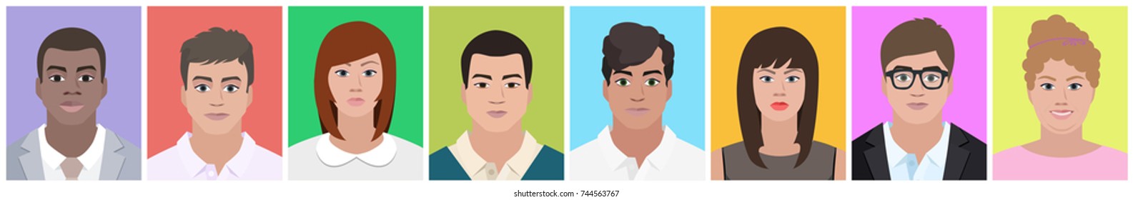pictures of different people, vector illustration