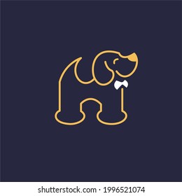 pictures of dogs made of line