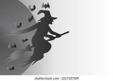 PICTURES OF HALLOWEEN NIGHT AND WITCHES IN A SKY FULL OF BATS.