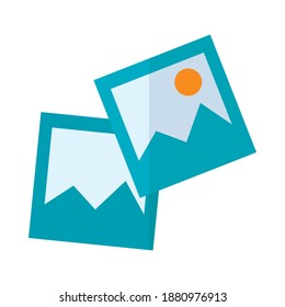 icono de imágenes sobre fondo blanco, estilo plano, ilustración vectorial