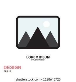 pictures icon vector  flat design