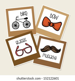pictures icons over white background vector illustration 