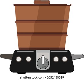 pictures and illustrations of a very special stove, can be used for cookbooks or illustrations related to the world of cooking