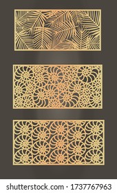 Pictures for laser cutting of wood or metal in order to decorate the interior